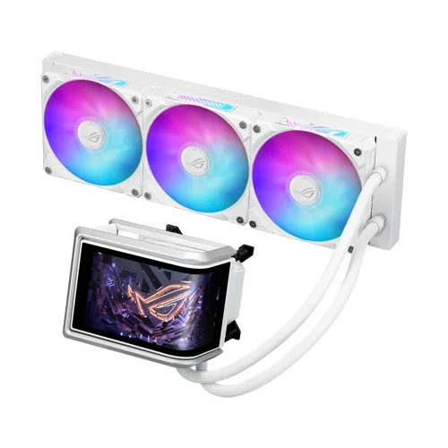 Asus ROG Ryuo IV 360mm ARGB White CPU Liquid Cooler With Curved Display